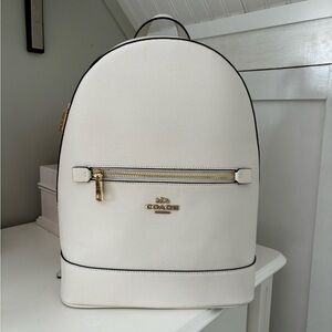 Cream Coach Kenley Leather Backpack
